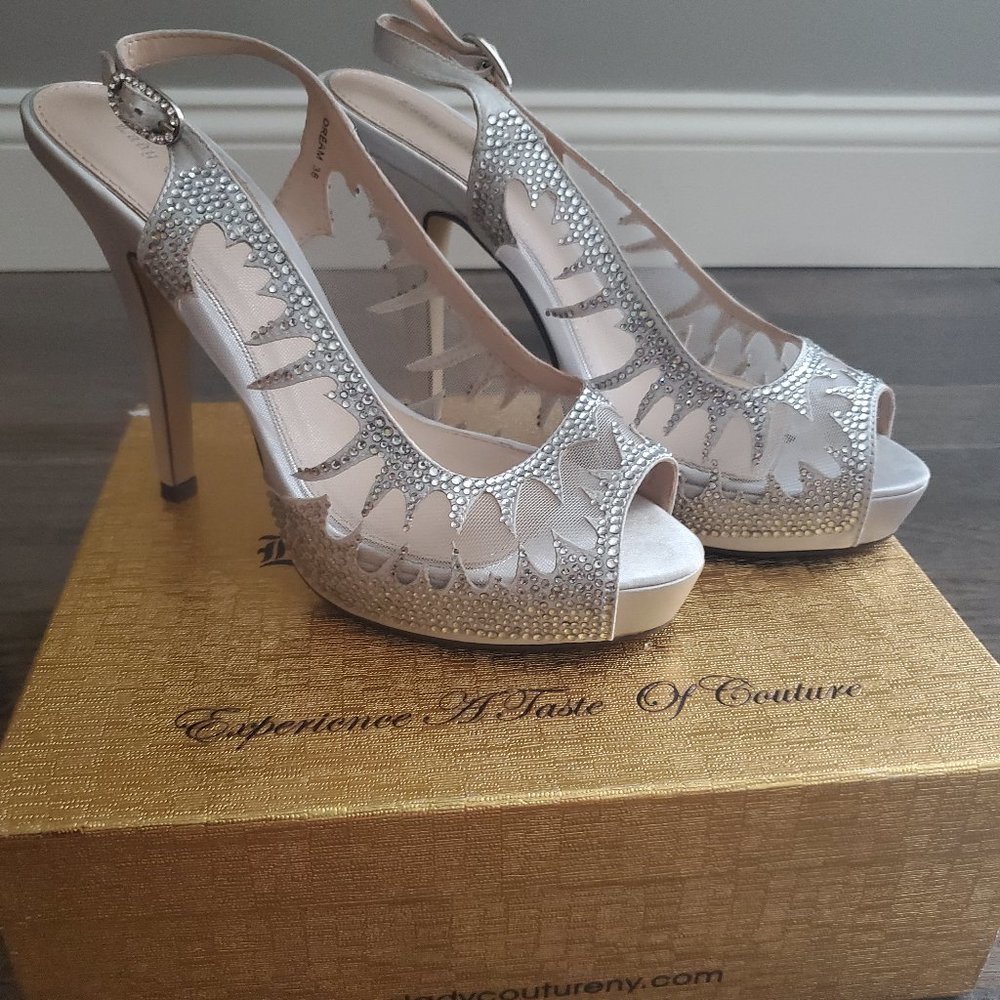 Lady couture silver heels